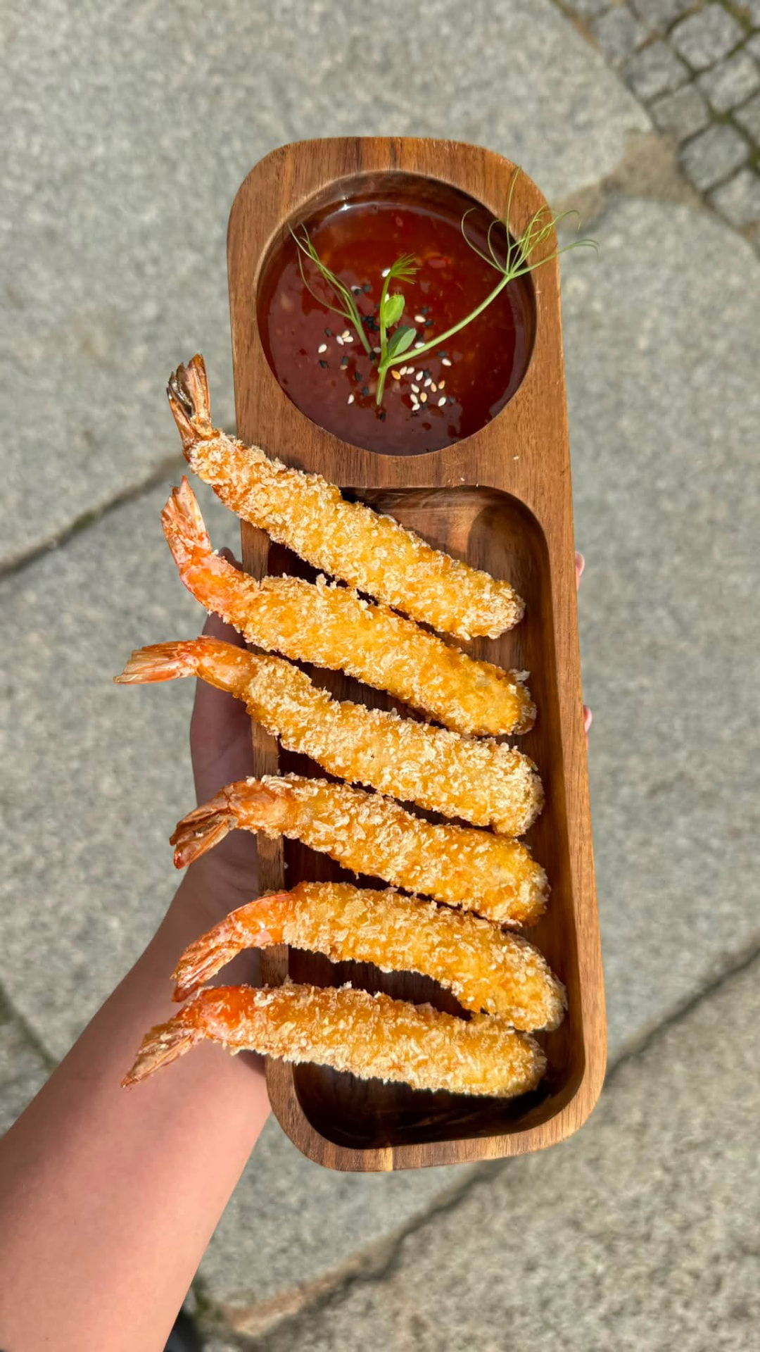 Krewetki w panko z sosem tajskim